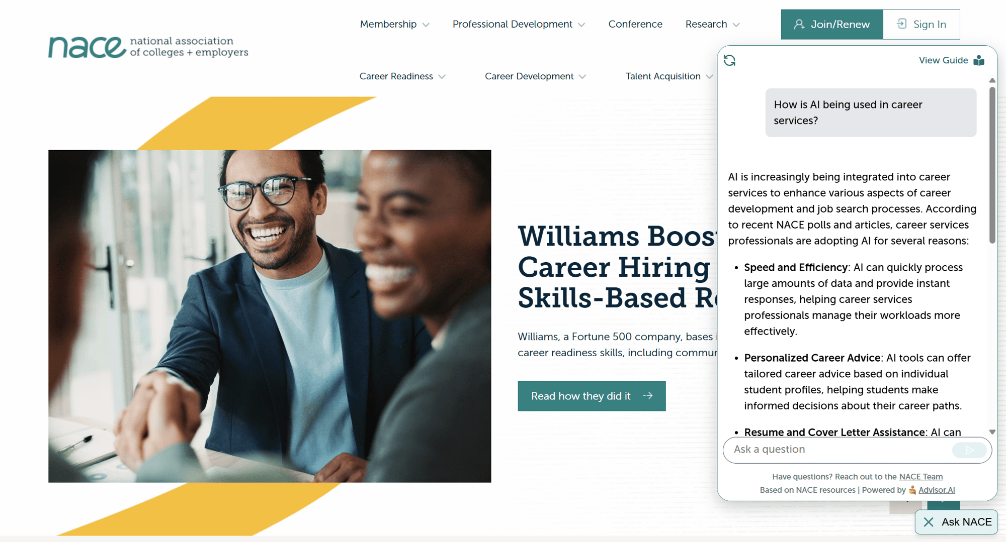 Ask NACE Example Ask NACE Example