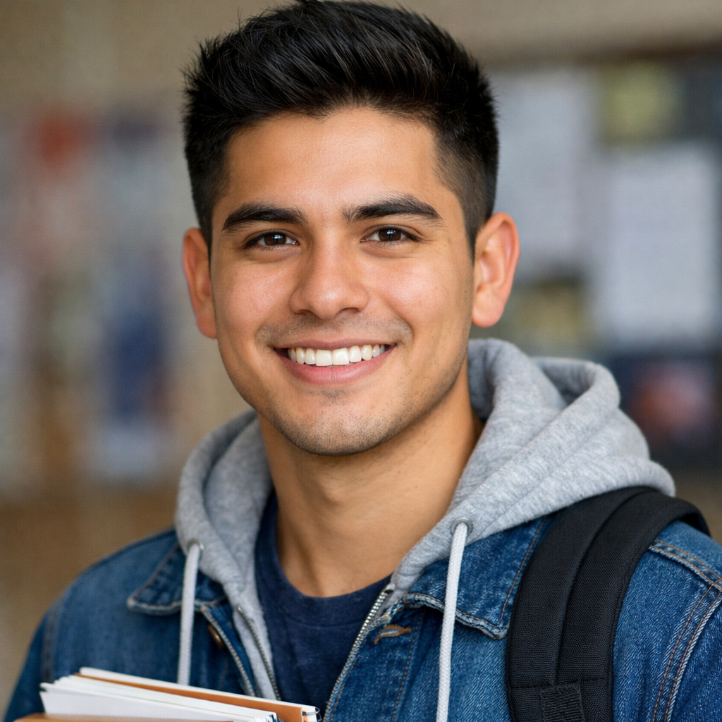 Hispanic Male Student Headshot
