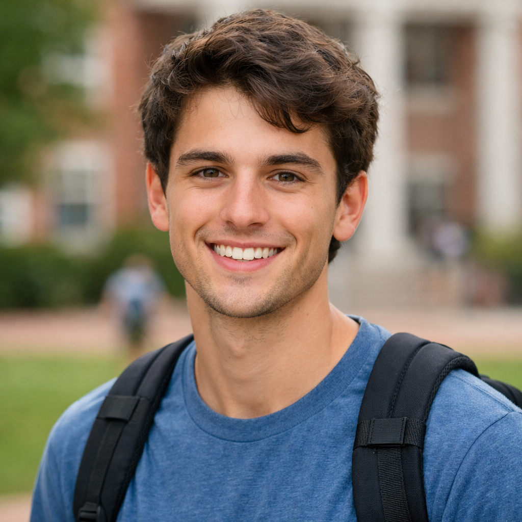 Male College Student Headshot