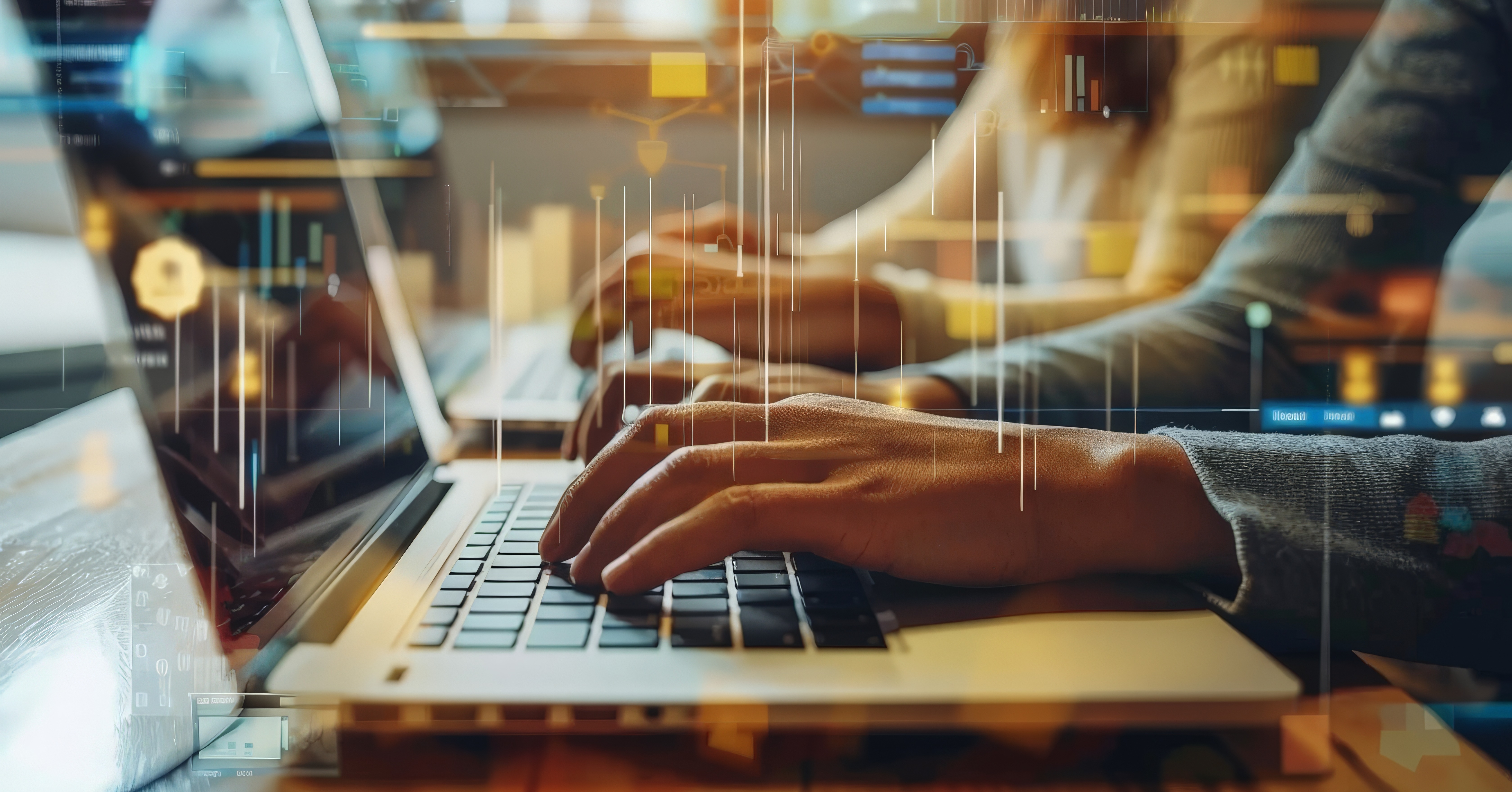 Working on a computer