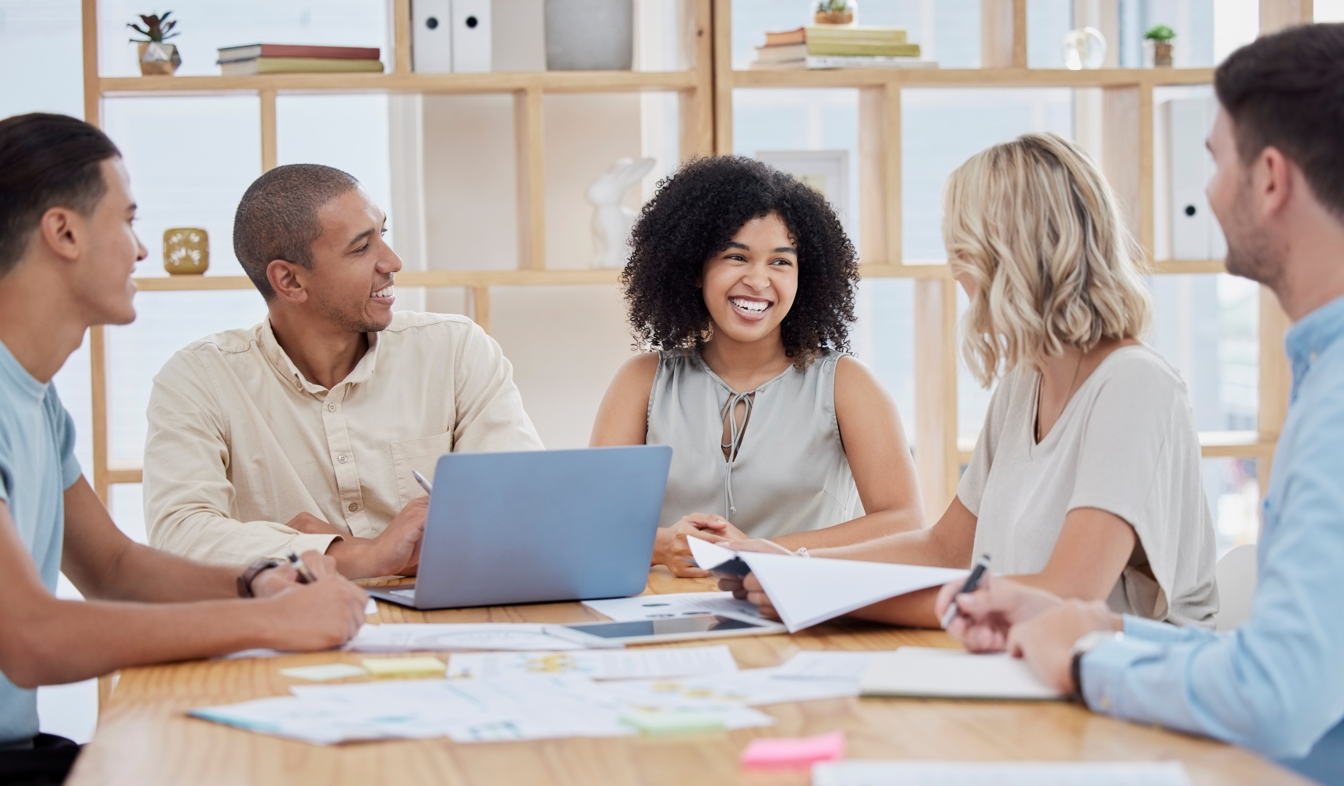 business meeting and interview